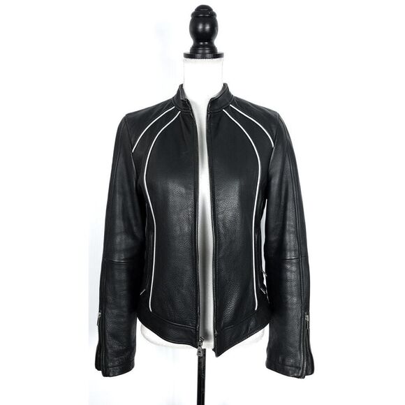 Street Legal Performance 100% Leather Riding Motorcycle Biker Jacket Size Small - Picture 1 of 8